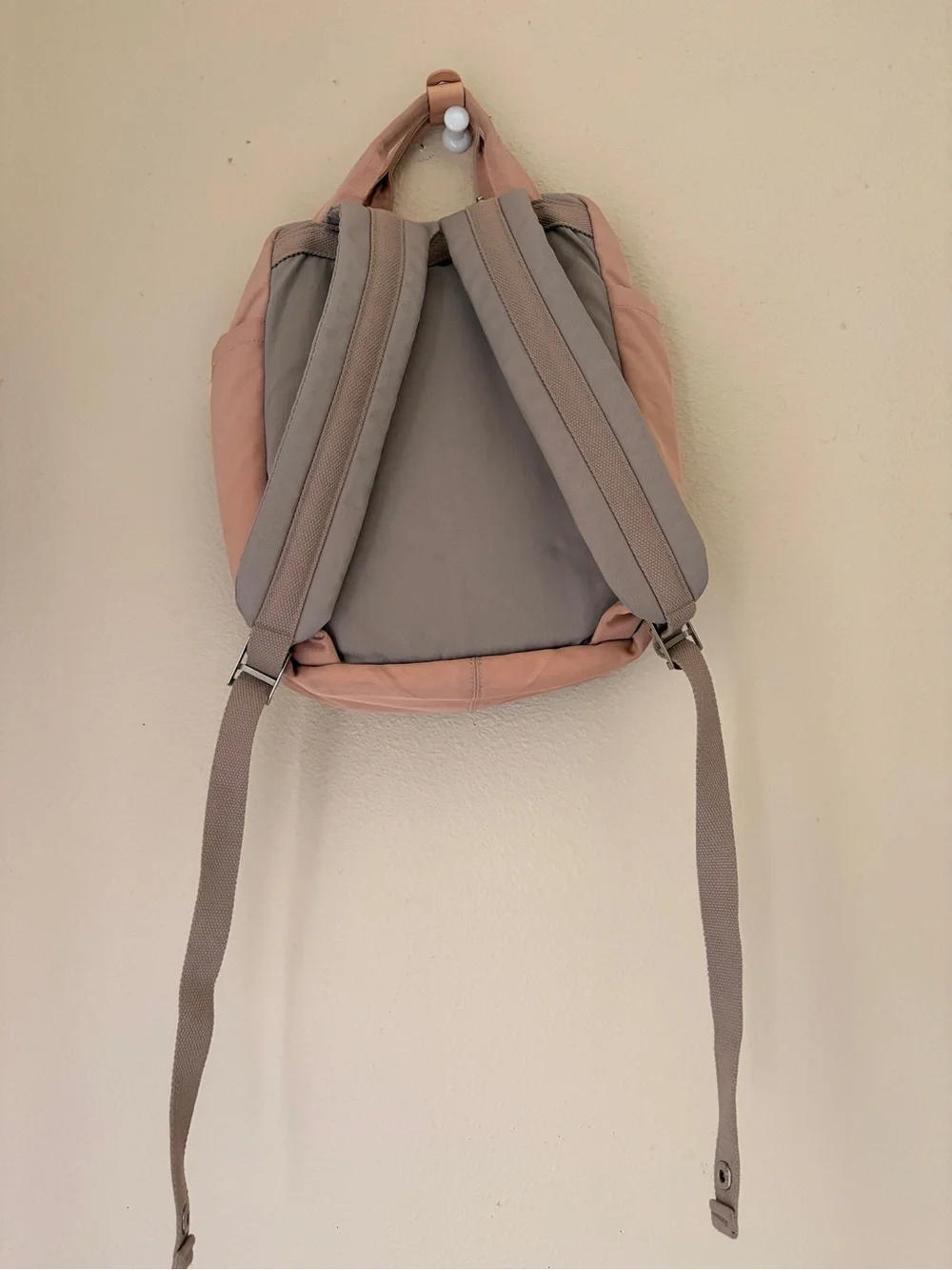 Himawari Pink and Gray Canvas Backpack for Men - Casual Travel Daypack